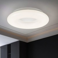 Deckenlampe Deckenleuchte Innenlampe Metall Acryl Opal Weiß Optik Led H 10 Cm