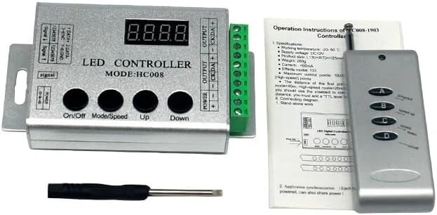 HC008 4Keys DC 5V -24V Programmable RGB LED Pixel Controller For WS2812 WS2811 - Image 3 of 4