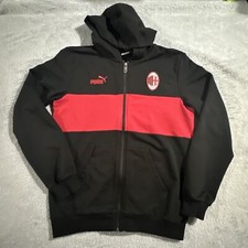 Milan Soccer Jacket Hoodie Coat Puma Black Youth Boy&rsquo;s Sz L