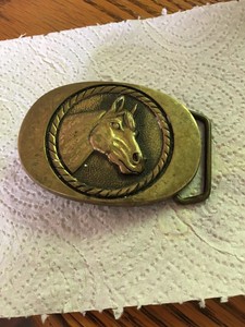 bts solid brass belt buckle