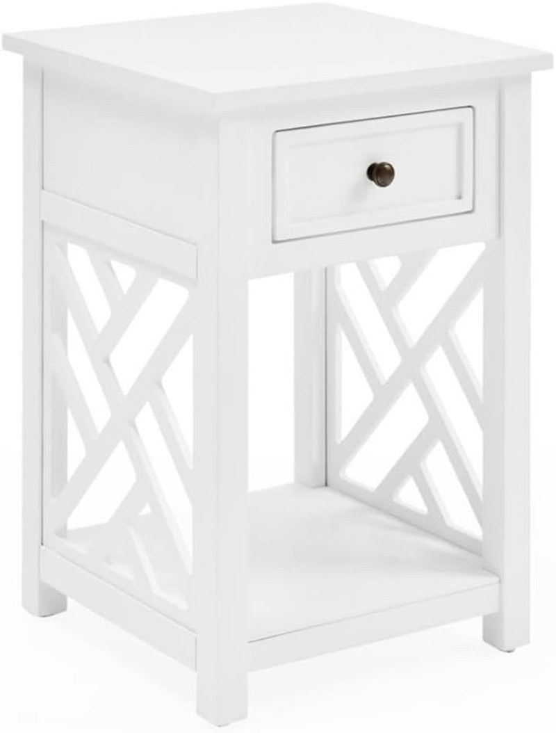 Coventry Wood End Table with Drawer, Traditional Style for A