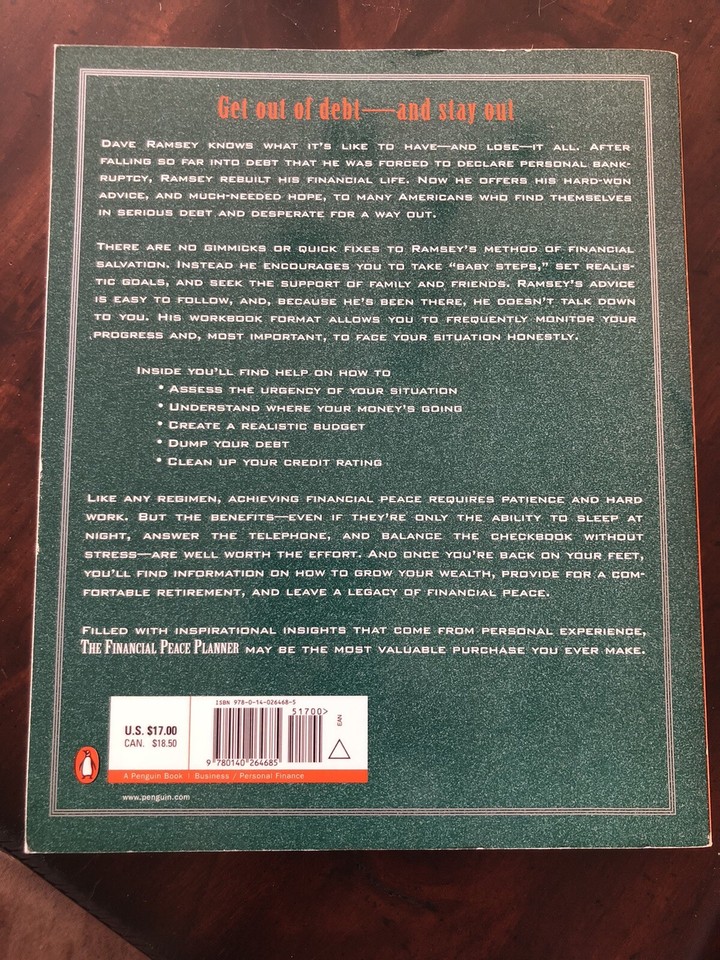 The Financial Peace Planner A StepByStep Guide to Restoring Your