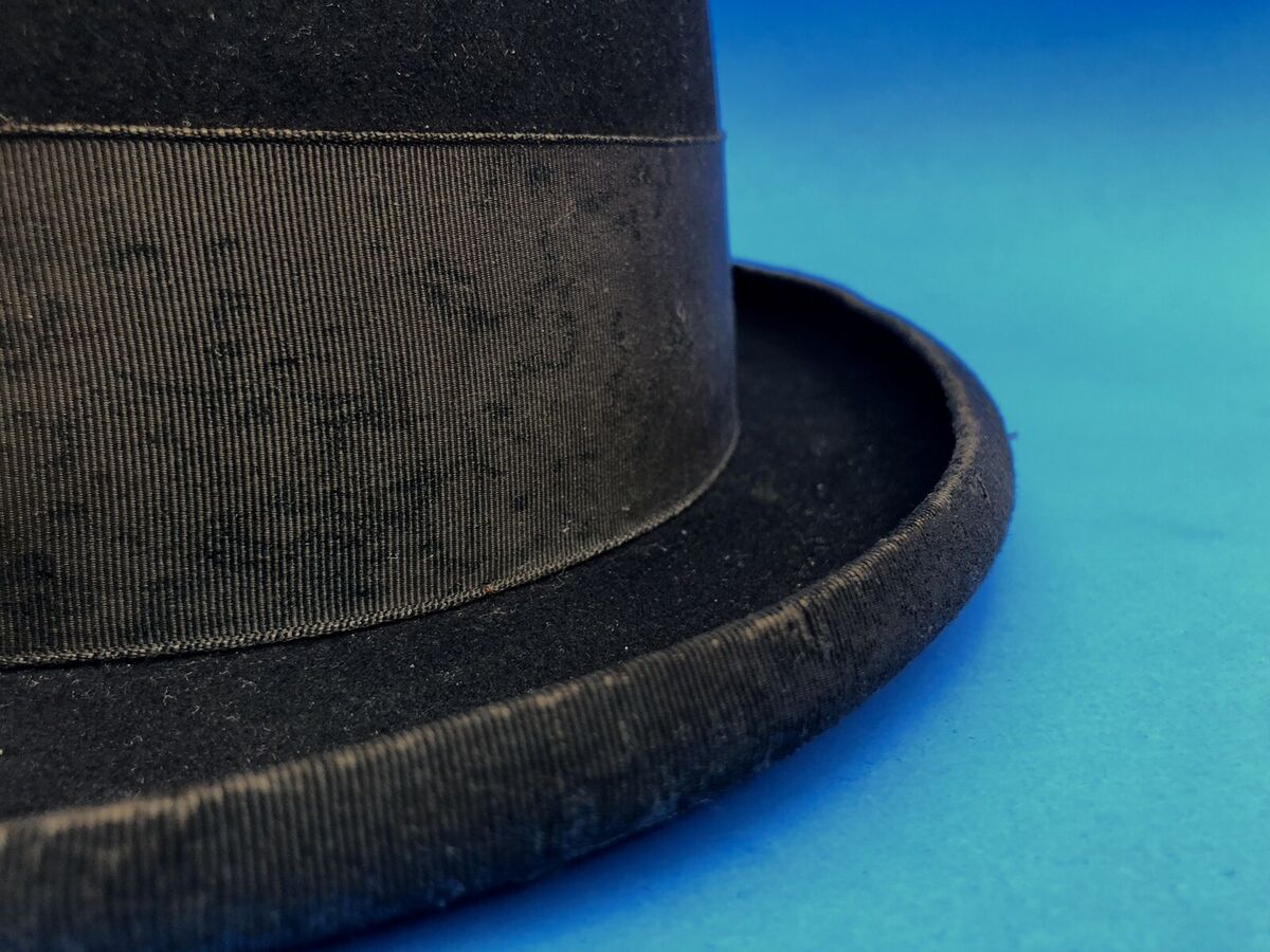 Vintage Stetson 3X Black Fedora Hat w/ Kettle Curl Ribbon Vintage Stetson 3X Black Fedora Hat w/ Kettle Curl Ribbon