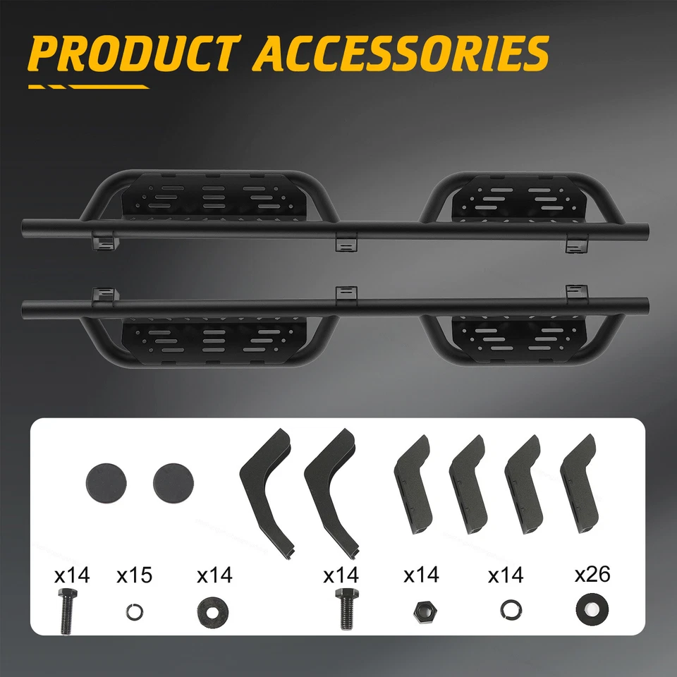 Fit for 2010-2024 Toyota 4Runner Side Step Nerf Bar Carbon Running Board  Foto 4 de 4