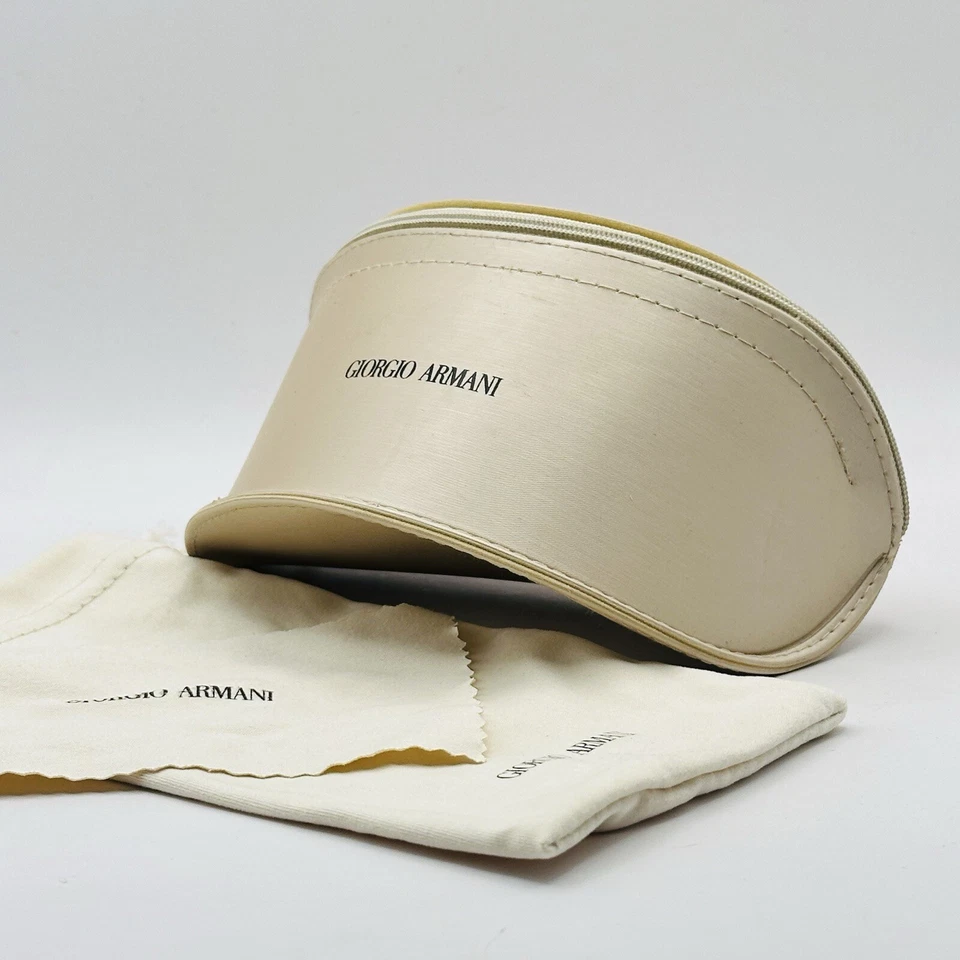 Giorgio Armani Glasses Case Eyewear Sunglasses Brown Gold XL NEW - Image 2 of 4