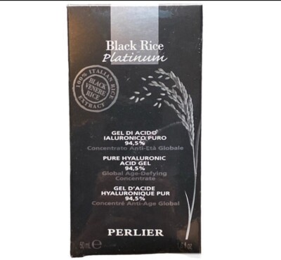 PERLIER Black Rice Platinum 94.5% Pure Hyaluronic Acid Gel 1.6 oz Age Defying