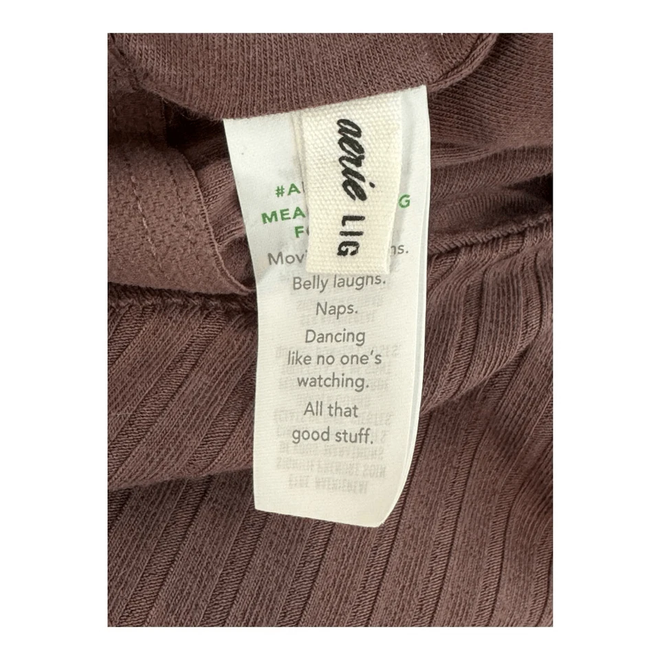 NEW Aerie Women's Lace Trim Cami Tank Top Brown Size Large Sleeveless Casual NWT - Image 4 of 4