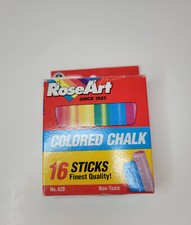 RoseArt Colored Chalk 16 Sticks 1993 Vintage Rose Art