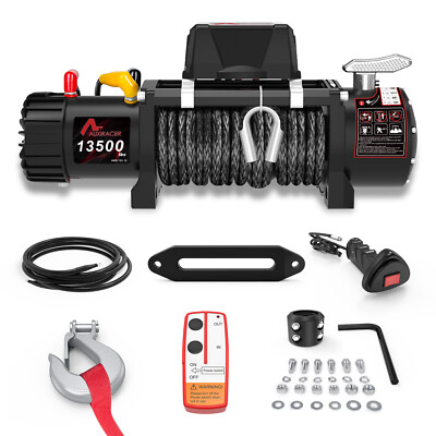 13500lbs Electric Winch Truck Trailer Tow 4WD Off Road 12V IP68 ATV UTV Remote