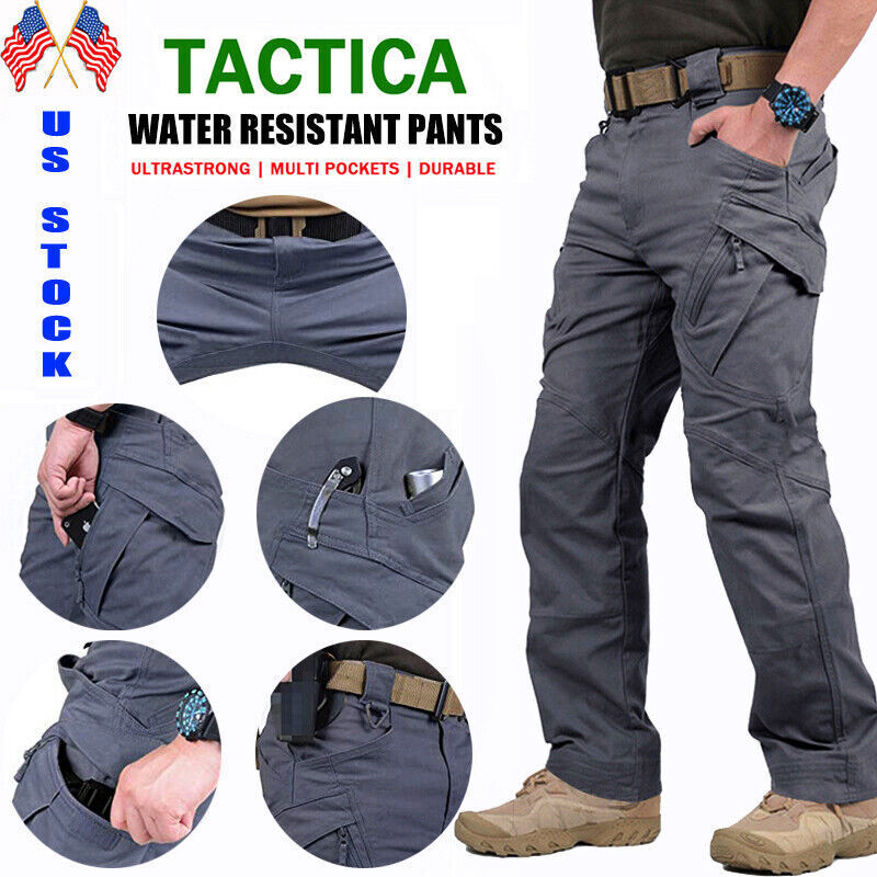 Cargo Pants Men Tactical Outdoor Hiking Soldier Multi Pocket Work Combat Trouser-image