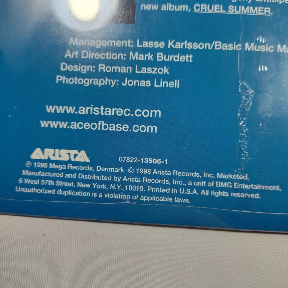 RARE LP VINYL ALBUM: Ace of Base Cruel Summer The Remixes SEALED  - Image 4 of 4