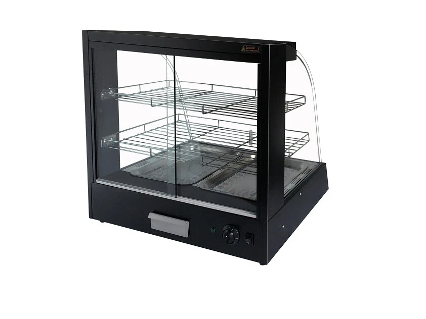 Heated Black Hot Pie Counter top Food Display Cabinet Lamps Warmer pasties - Image 3 of 4