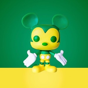 green and yellow mickey funko pop