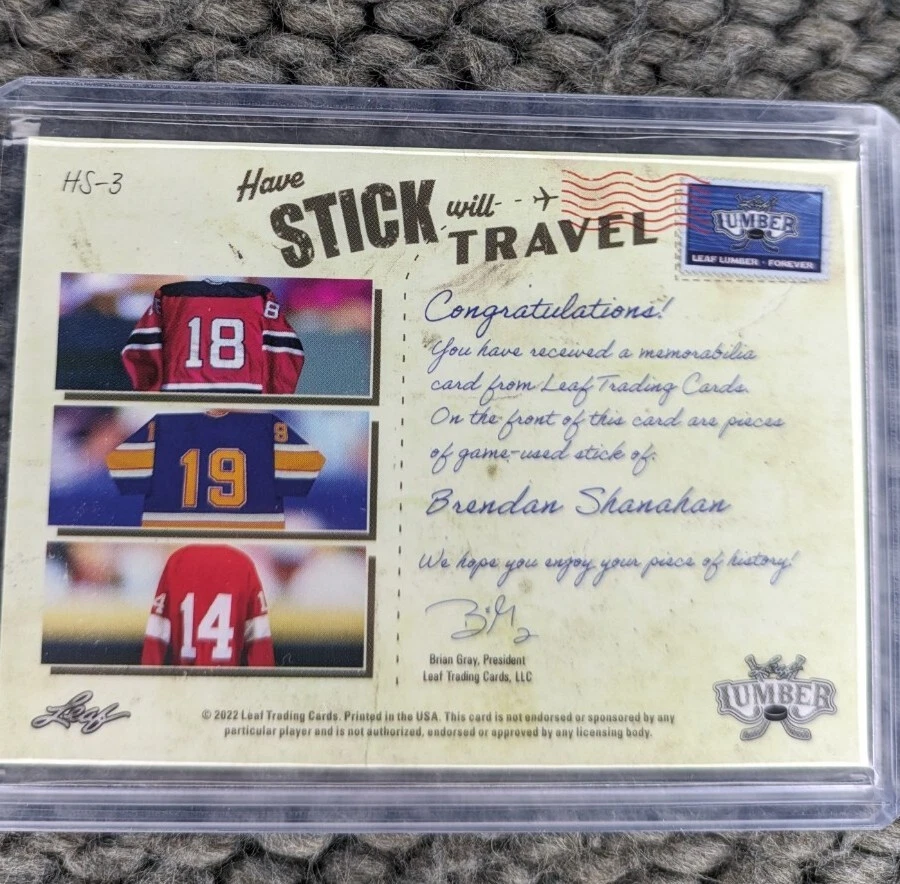 2021-22 Leaf Lumber BRENDAN SHANAHAN Have Stick Will Travel 6/35 - Image 2 of 3