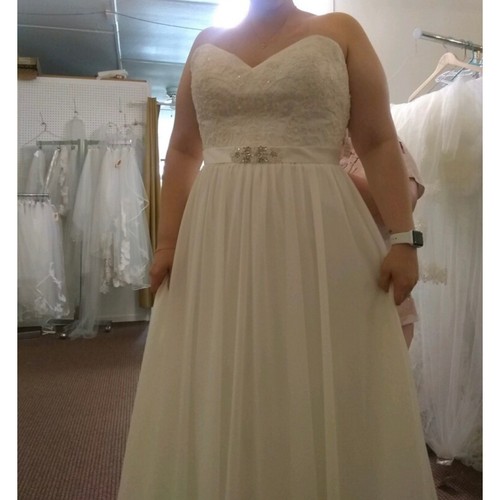 Jacquelin Exclusive Wedding Dress Women’s Size 12 Ivory A Line Unaltered NWT - Picture 6 of 12