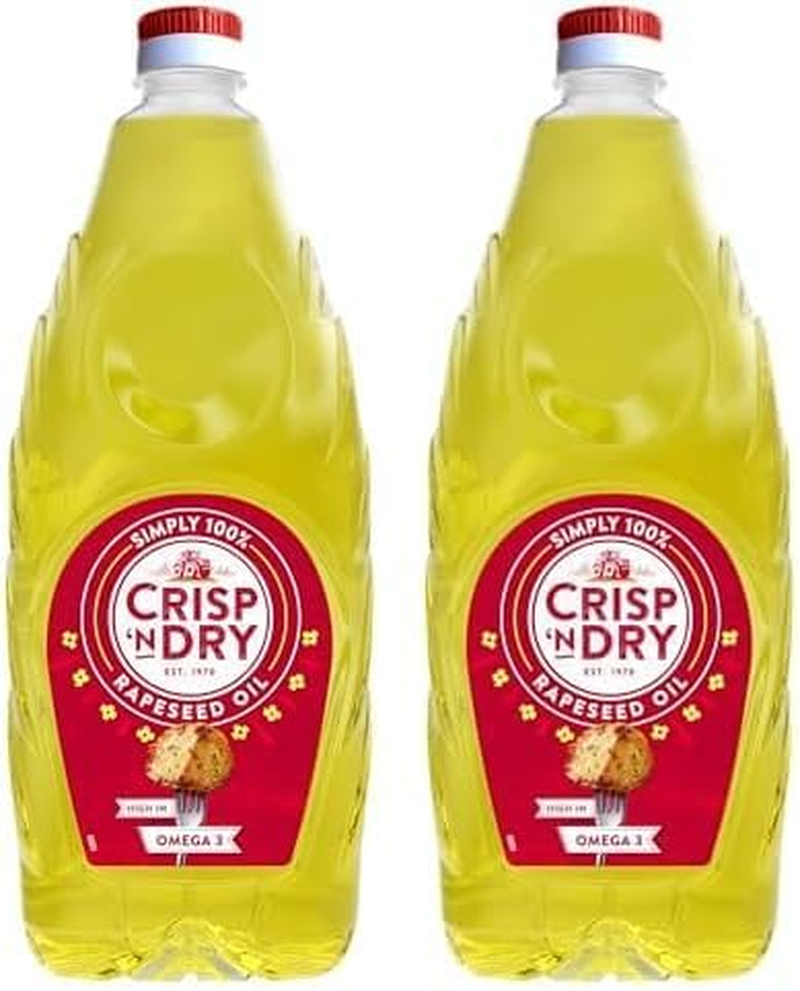 Crisp 'n Dry Rapeseed Vegetable Oil, 2L (Pack of 2)
