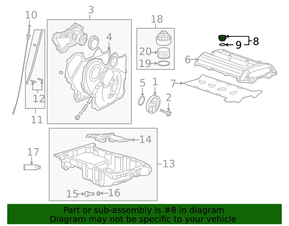 Tapa de llenado de aceite de motor original GM 12589430 Foto 2 de 4