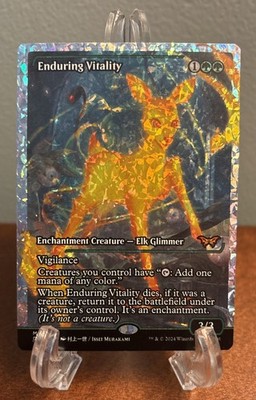 MTG Enduring Vitality Showcase Fracture Foil English Duskmourn DSK 404 LP Magic