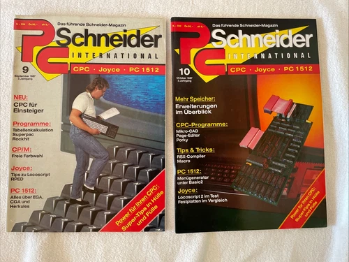 2x Zeitschrift Schneider CPC International - 1987 - 09/87 - 10/87