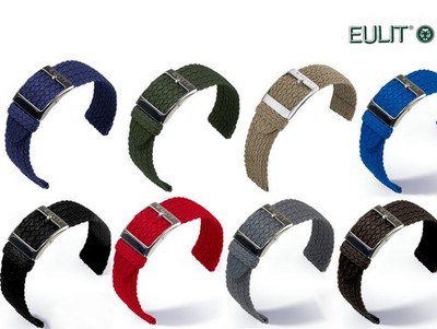 Eulit Perlon Uhrenarmband Modell Palma-Pacific, alle Farben und Breiten