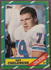 1986 Topps #357 Ray Childress Rookie Football card Houston Oilers!. rookie card picture