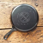 Vintage GRISWOLD Cast Iron SKILLET Frying Pan # 7 LARGE BLOCK LOGO - Ironspoon