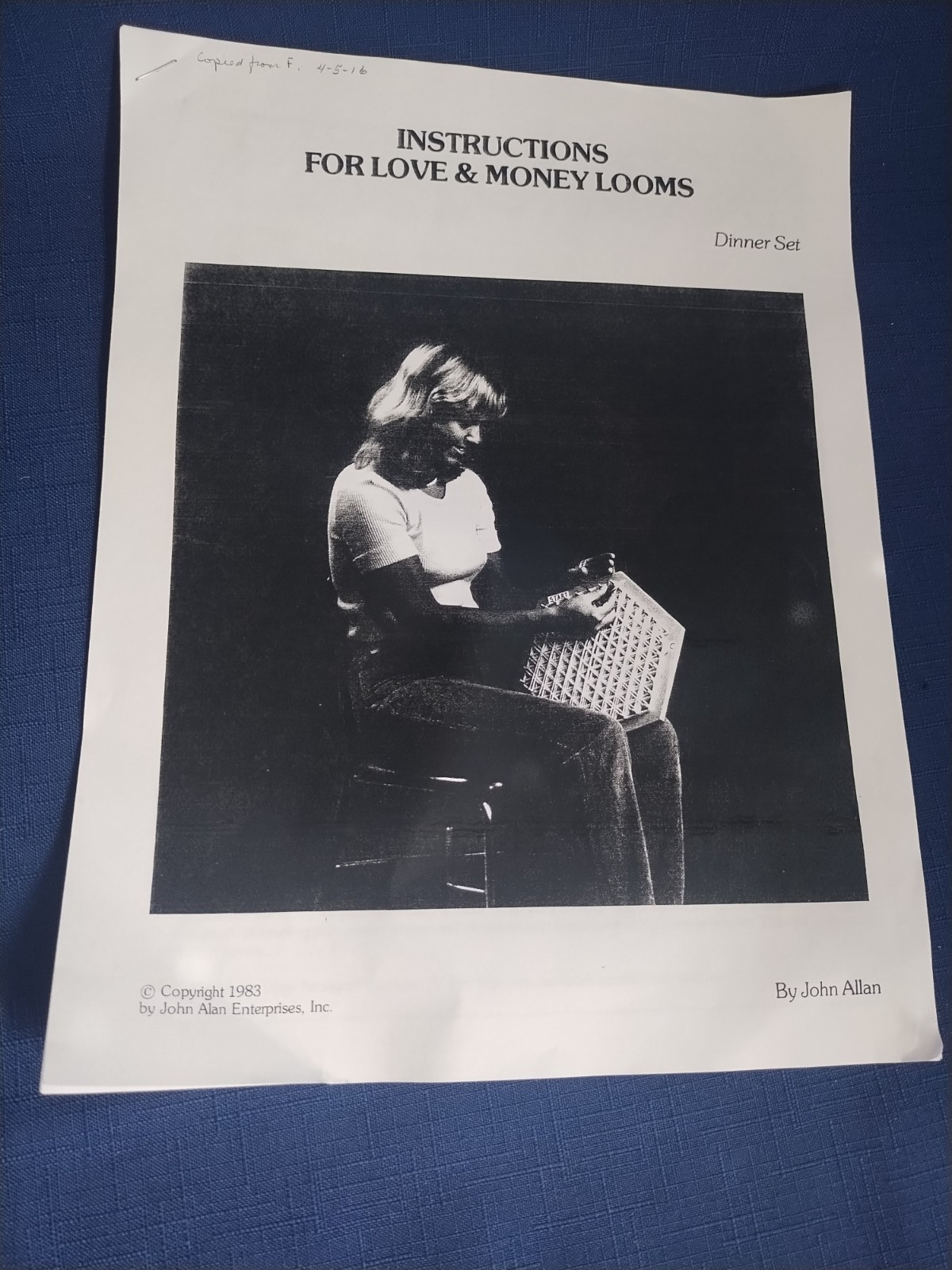 Love and Money Hexagon Looms Lot of 7 Pcs Lap WEaving Crafts John Alan