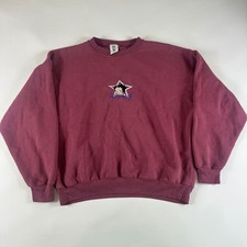 VTG Betty Boop Sweatshirt Size Medium Burgundy Star Embroidered Pullover