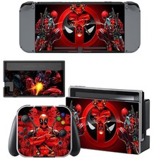 Nintendo Switch Lite Console Joy-Con Skin Deadpool DP Hero Vinyl Decal Sticker