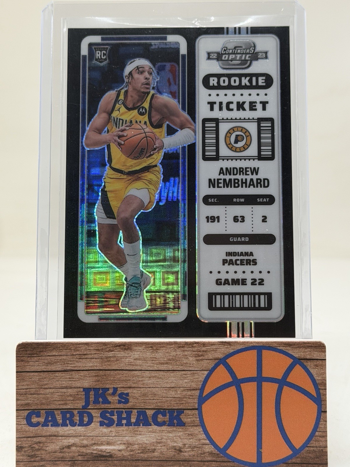 2022-23 Panini Contenders Optic Andrew Nembhard Rookie Ticket Black Pandora #9