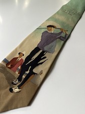 Vintage Polo Ralph Lauren Tie Silk Necktie Handmade USA Golfer 57" L x 3.5" W