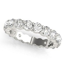 VS F 2.20-5.30 Carat Lab Grown Diamond Eternity Wedding Ring For Women 14K Gold