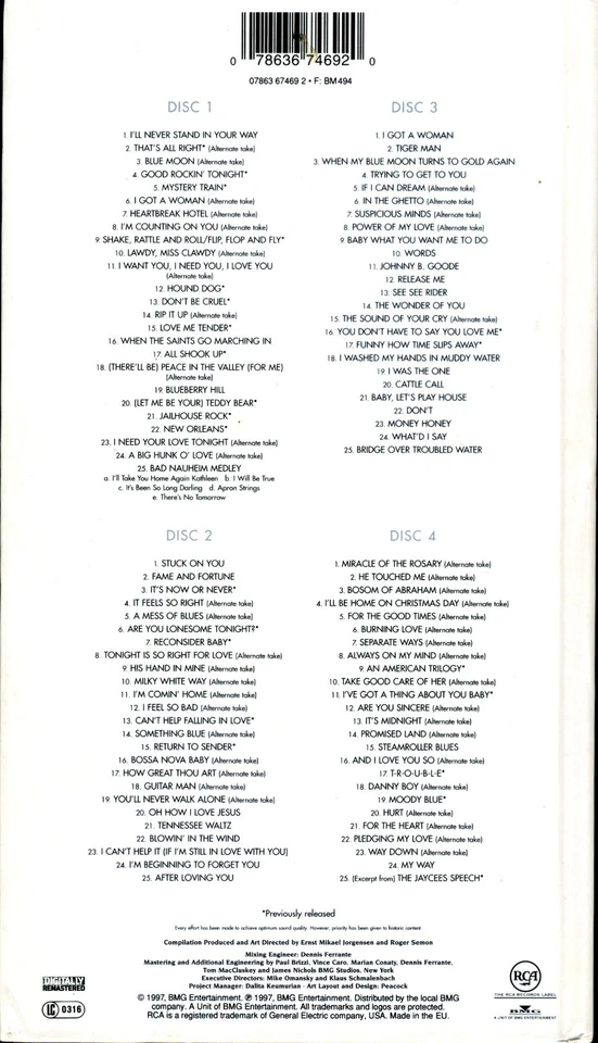 Elvis Presley: Platinum. A Life In Music - Box-Set mit 4 CDs - Bild 2 von 2