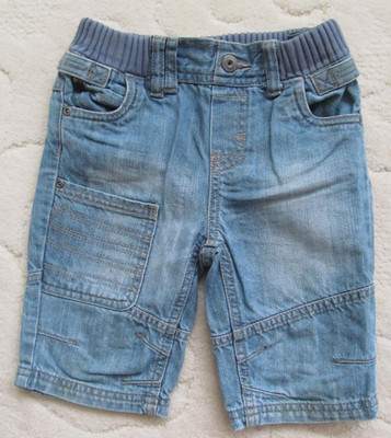 Verbaudet - Bermuda Jeans Shorts / Kurze Hose mit Gummizug-Bund - Gr. 108 - blau