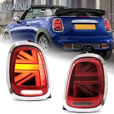 VLAND Red LED Tail Lights Assembly Sequential For 14-23 Mini Cooper F55 F56 F57