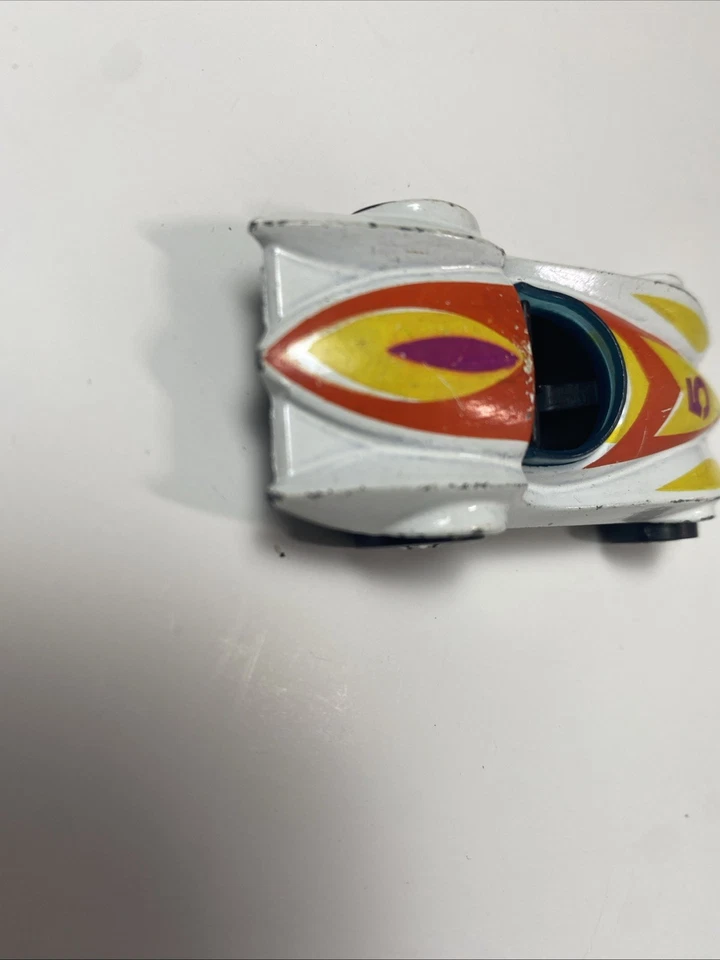 Pintura blanca Hot Wheels Blackwall 1977 Second Wind Mach 5 velocidades Racer #5 Foto 4 de 4