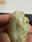 Rare Antique/ Vtg. Chinese HK Export Chicken Bone Jade Dragon Pendant — photo 10