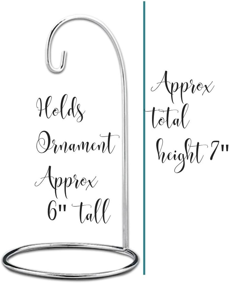 Ornament Display Stands - Silver Christmas Holders - Chrome Finished Metal Stand