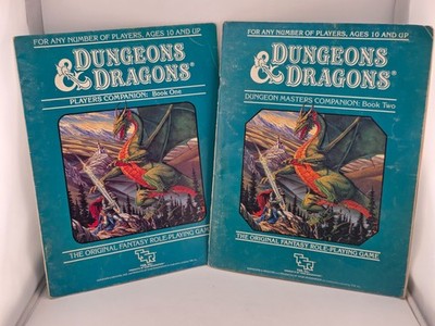 TSR D&D Books One & Two FIRST PRINT 1984 Companion Players & Dungeon Masters