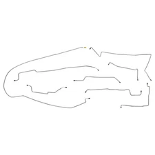 Fits 1980-89 Dodge Truck 1/2 Ton 4wd Long Bed Complete Brake Line Kit Set Steel