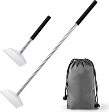26.8 Extendable BBQ Ash Tool Stainless Steel Charcoal Ash Rake Ash Removal Tool 