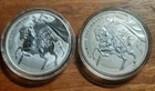 2 - Komsco Mint 2017 Chiwoo Cheonwang  .999 -1 oz silver medals  see desc
