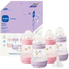 5oz Easy Start Anti-Colic Baby Bottles, Slow Flow with Bonus Medium Flow Nipp...