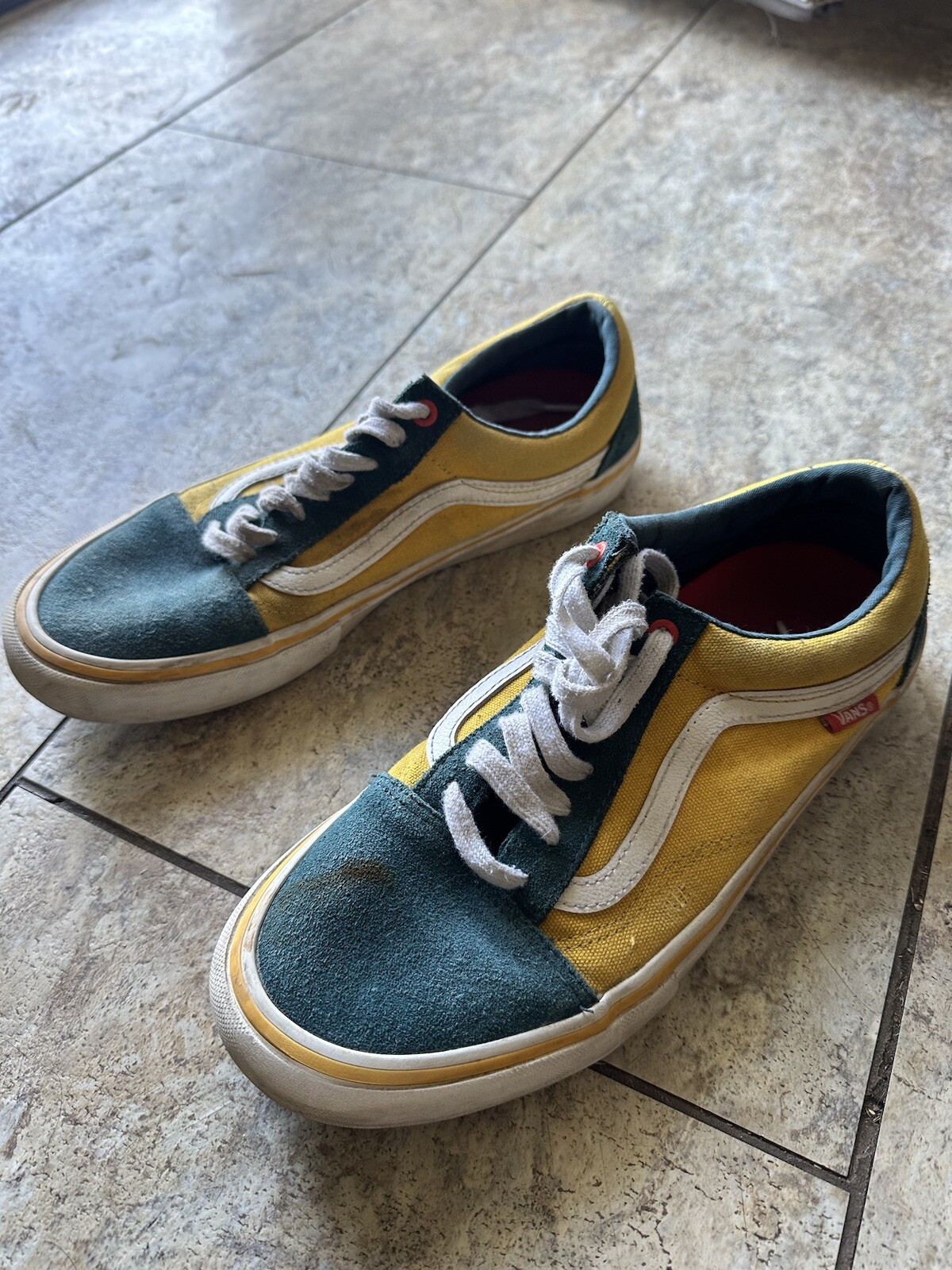 Vans Old School Yellow & Green Sneakers Size 9 Brand New