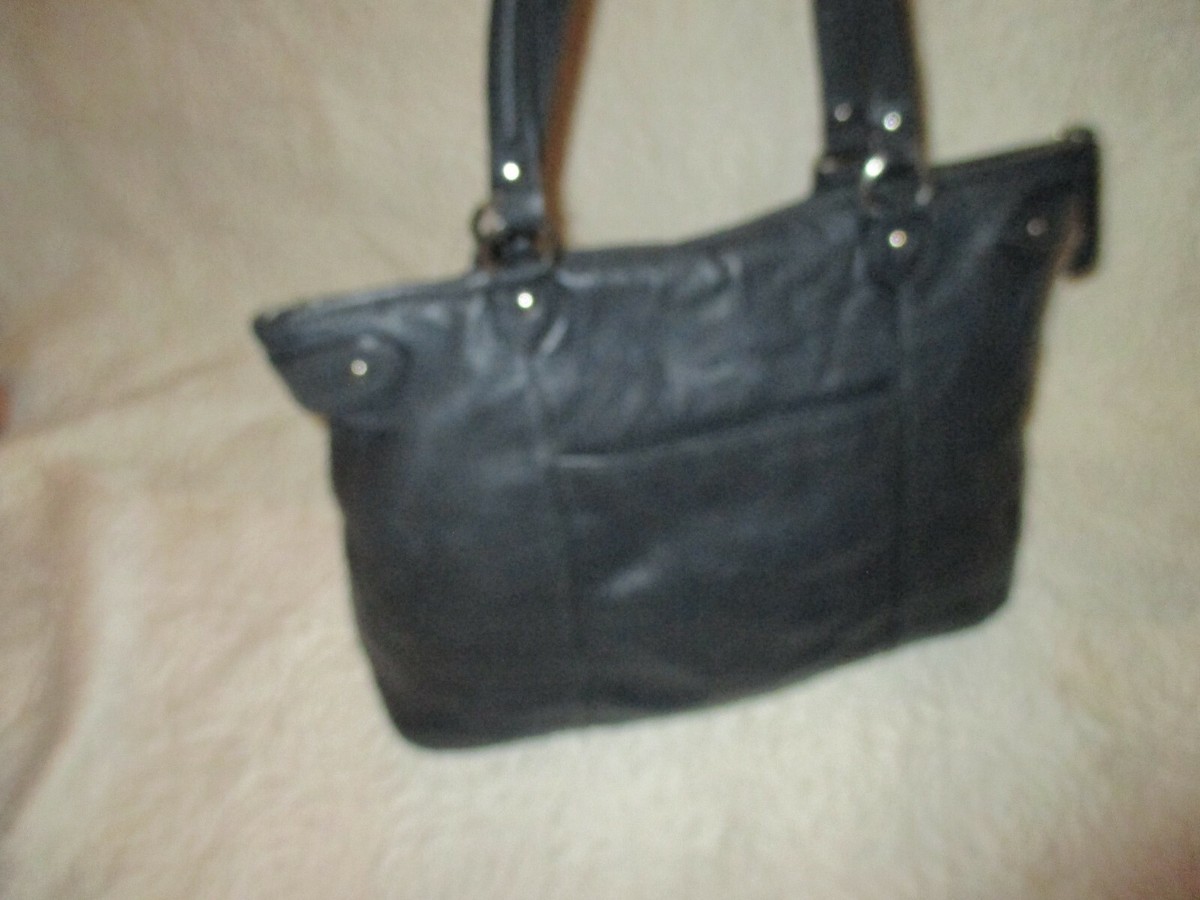 COACH 23973 black Leather Shoulder Handbag Purse Tote | eBay