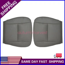 Driver & Passenger Bottom Leather Seat Cover Gray Fits 2005 2006 Toyota Tundra