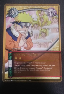 Naruto CCG Harem Jutsu US002 Gold Name Rare  1st Edition  MP