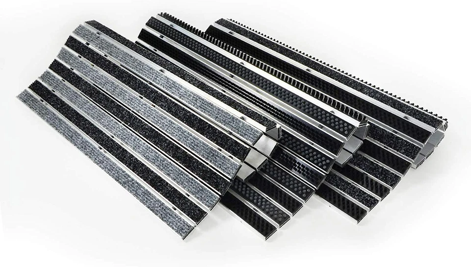 Türmatte Fußmatte ALU Textilrips Bürsten rostfrei rutschfest wetterfest Matten - Bild 3 von 4