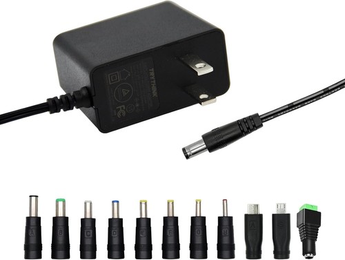 5V 2A Universal AC/DC Adapter with 11 Jacks for USB Hub, TV Box, Router ...