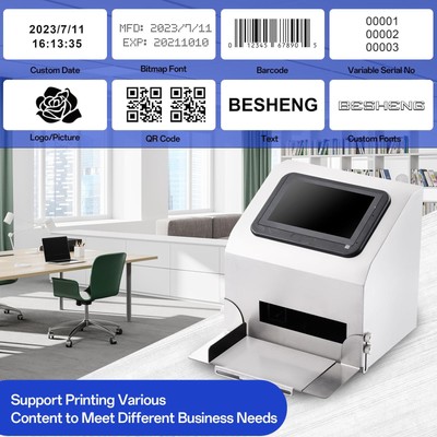 Intelligent Inkjet Coding Machine with 5 Inch Color Touch Screen Quick-Drying
